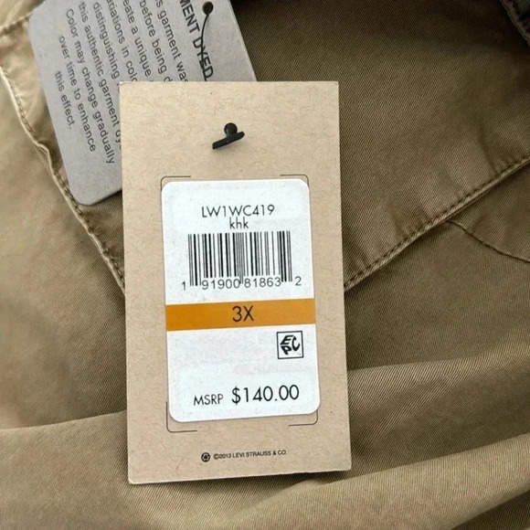 Levi’s Jacket 3X Tan  Zipped Snap Utility 4 Snap Pockets  Trucker Coat NWT - Picture 11 of 13